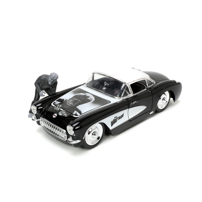 Chevrolet Corvette W/Wolfman Figure HOLLYWOOD RIDES 1957