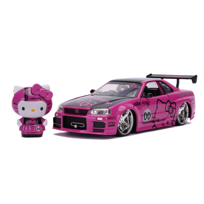 Nissan Skyline GT-R (R34) W/Hello Kitty Figure HOLLYWOOD RIDES 2022