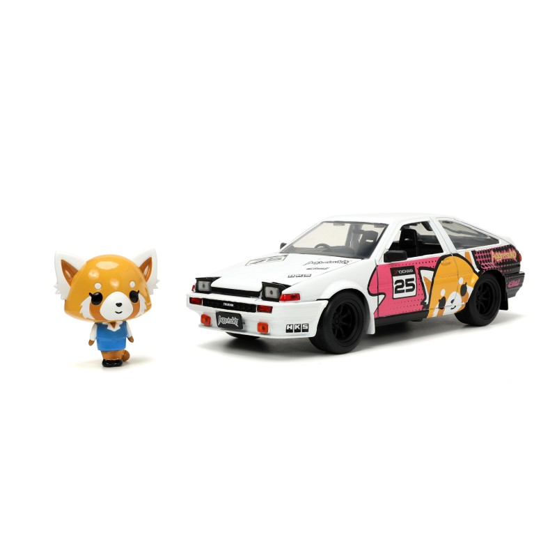 Toyota Trueno (AE86) W/Aggretsuko Figure HOLLYWOOD RIDES 1986