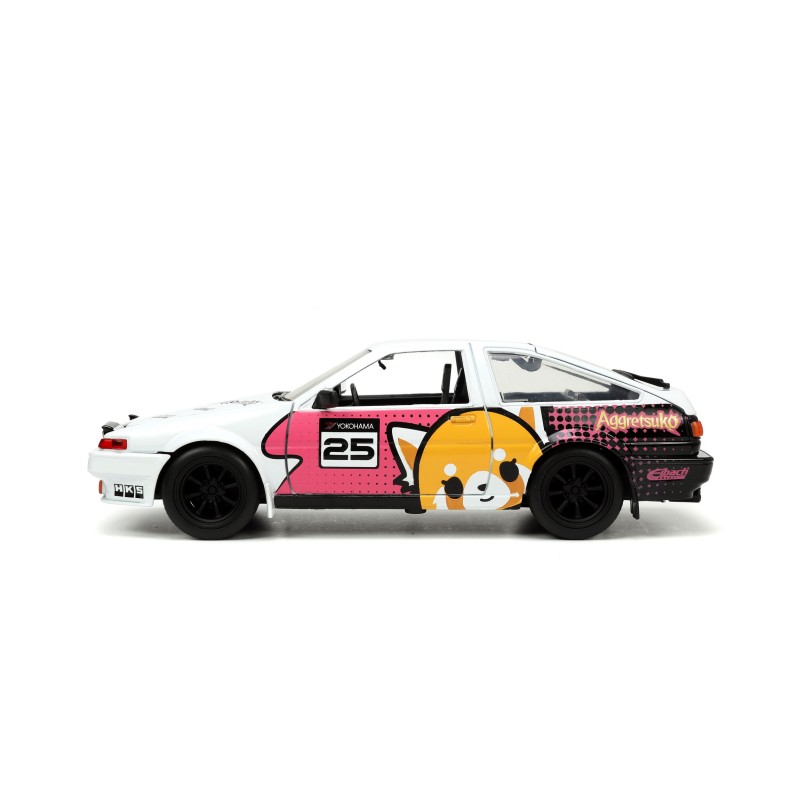Toyota Trueno (AE86) W/Aggretsuko Figure HOLLYWOOD RIDES 1986