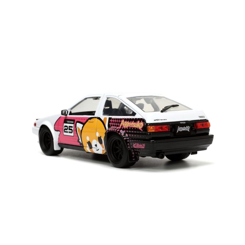 Toyota Trueno (AE86) W/Aggretsuko Figure HOLLYWOOD RIDES 1986