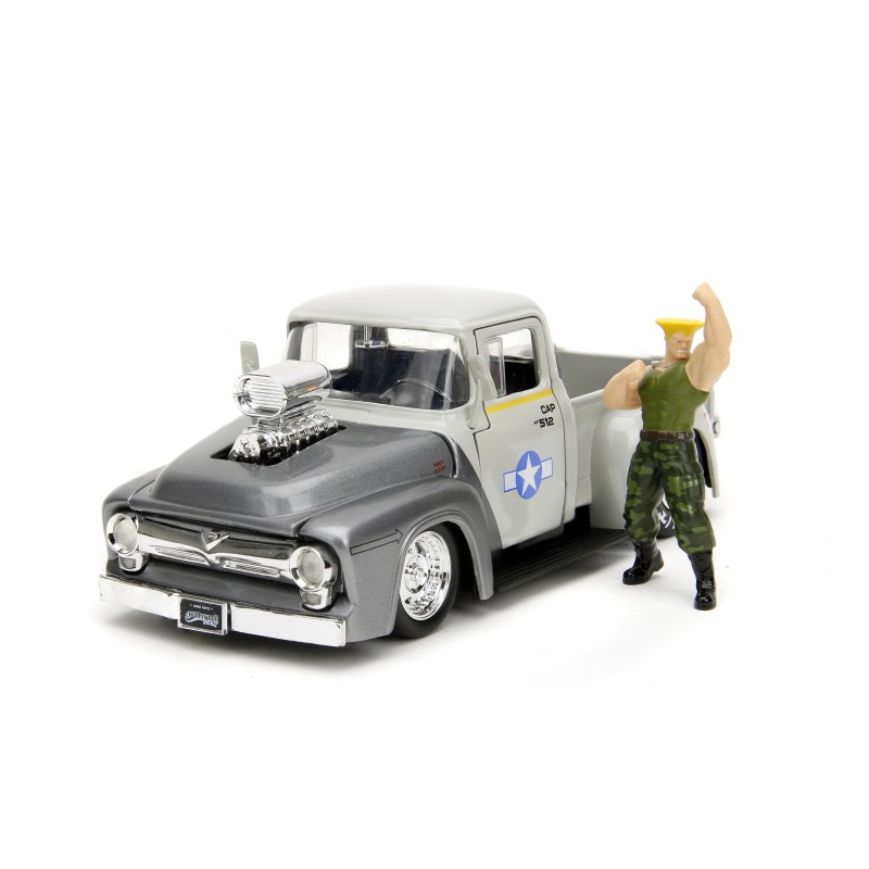 Ford F100 Pick-Up W/ Guile Figure HOLLYWOOD RIDES 1956