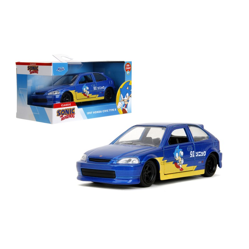 Honda Civic Type-R W/ SONIC Figure HOLLYWOOD RIDES 1997
